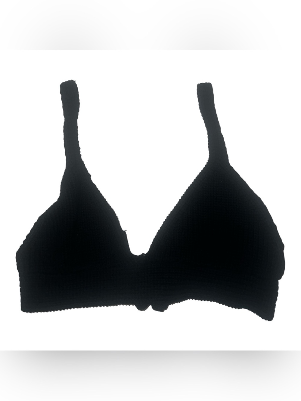 Olivaceous Black Knit Wireless Swim Top NWT Sz S